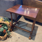Vintage Wood Trestle Table SIDE TABLE 21w16d22h