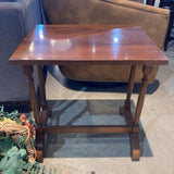 Vintage Wood Trestle Table SIDE TABLE 21w16d22h