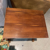 Vintage Wood Trestle Table SIDE TABLE 21w16d22h