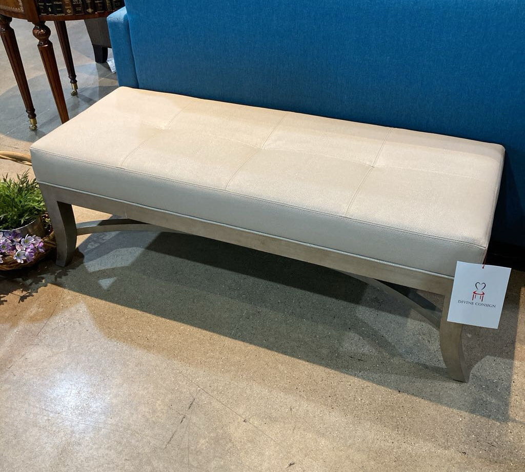 Custom Upholstered Shagreen BENCH 45w17d16.5h