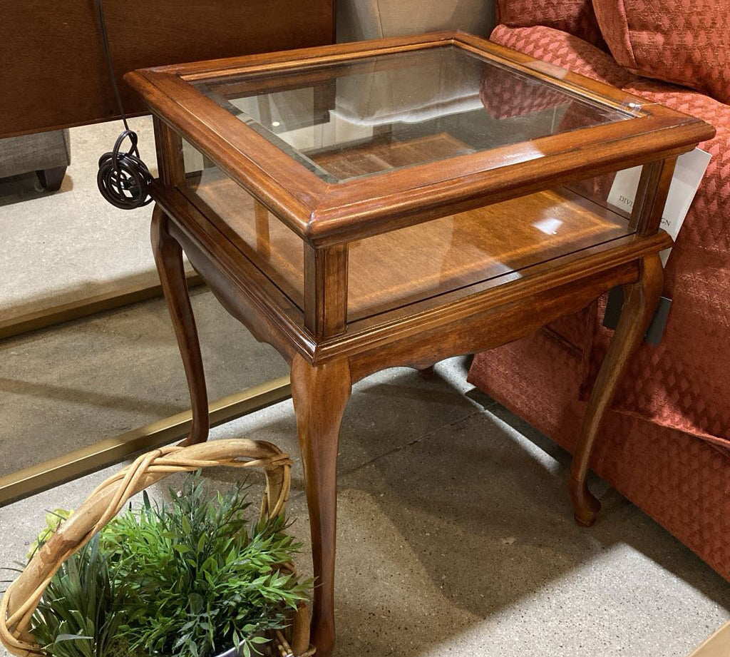 Burton Curio Table FURNITURE Medium Brown 18w20d24.5h