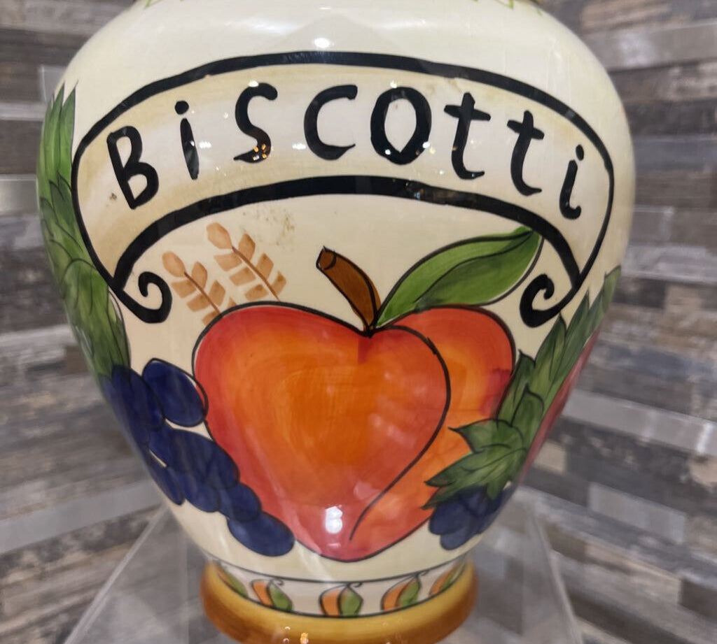 Ceramic Biscotti Jar w/ Lid ACCESSORIES 6Wx10H