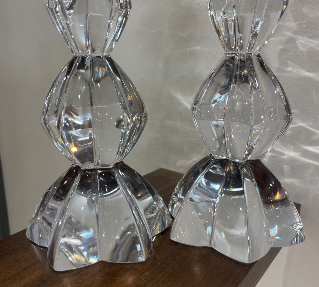 Mikasa 2pc Crystal "Illuminations" Candle Holder Set ACCESSORIES 4Wx10H
