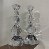 Mikasa 2pc Crystal "Illuminations" Candle Holder Set ACCESSORIES 4Wx10H