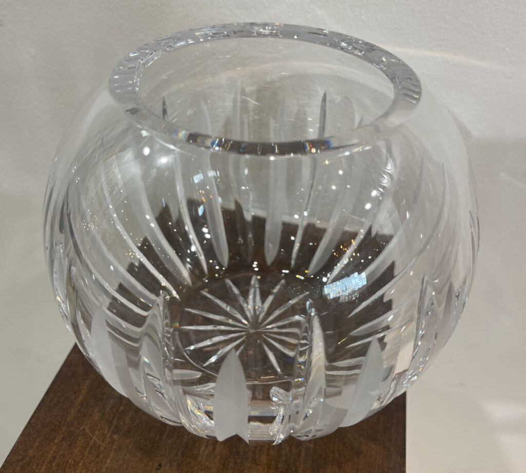 Crystal Dual Texture Spherical Rose Bowl Vase ACCESSORIES 5.5Wx5.5H