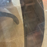 Tri-Leg Glass Top SIDE TABLE 23Wx24H