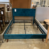 Queen Velvet BEDS Teal 62Wx84Dx43H