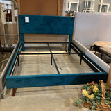 Queen Velvet BEDS Teal 62Wx84Dx43H
