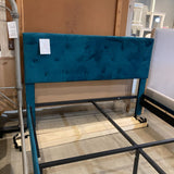 Queen Velvet BEDS Teal 62Wx84Dx43H