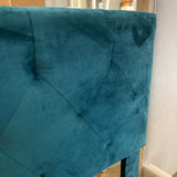 Queen Velvet BEDS Teal 62Wx84Dx43H