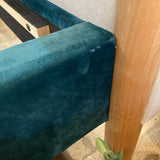 Queen Velvet BEDS Teal 62Wx84Dx43H