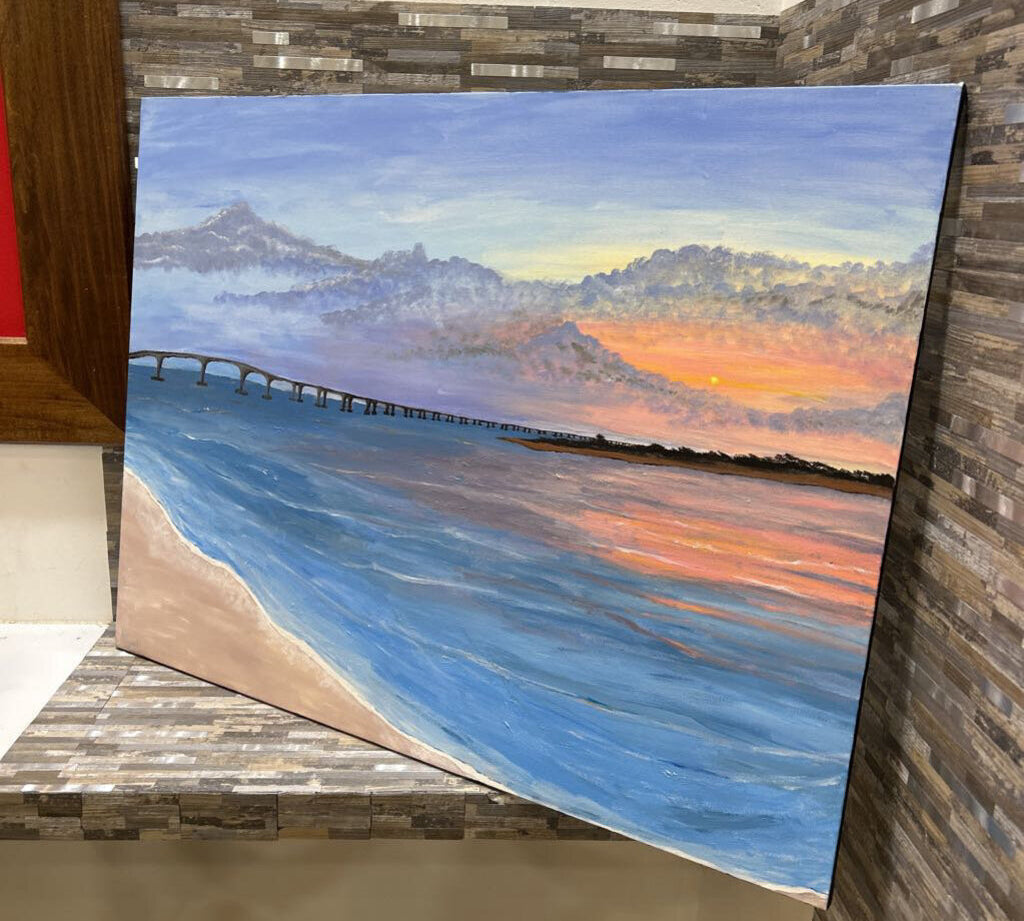 Signed Canvas Seascape ART WORK 40x30
