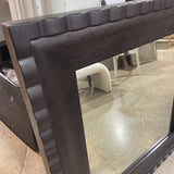 Square Scalloped Edge Wood Frame Beveled MIRRORS 39Wx39H