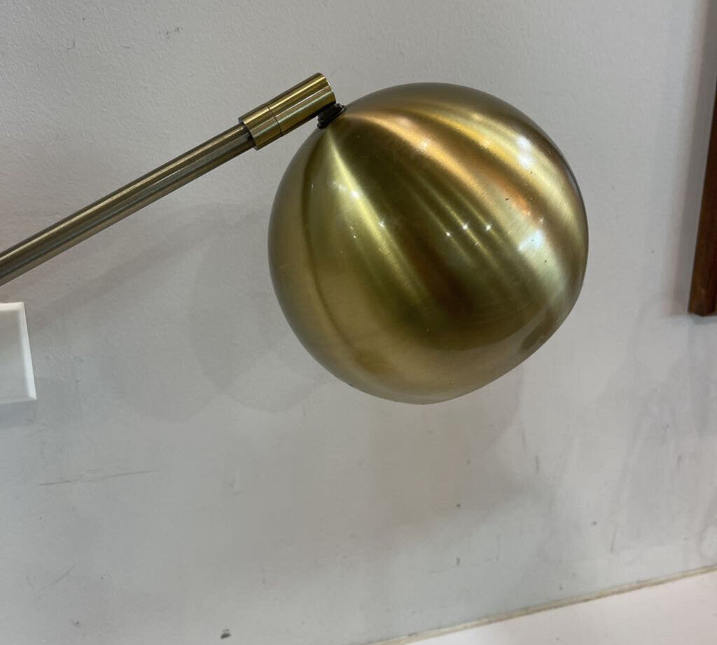 Brass Adjustable Spherical Shade TABLE LAMP 11wX6dX19h