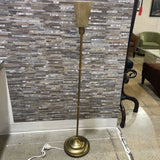 Brass Base Speckled Glass Torchier - Small Scale FLOOR LAMP 11Wx56H