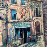 Romantic French Street Scene Print on Canvas ART WORK 32Wx26H