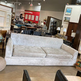Oversized Skirted Deep Set Chenille SOFA Champagne 112Wx50dx36H