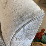 Oversized Skirted Deep Set Chenille SOFA Champagne 112Wx50dx36H