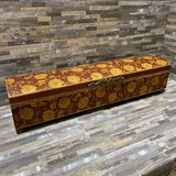 Oriental Accent Fine Decorative Elongated Hinged Lid Box ACCESSORIES 24Wx6Dx6H