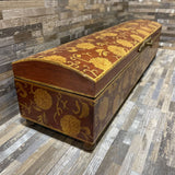 Oriental Accent Fine Decorative Elongated Hinged Lid Box ACCESSORIES 24Wx6Dx6H