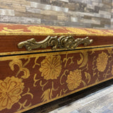 Oriental Accent Fine Decorative Elongated Hinged Lid Box ACCESSORIES 24Wx6Dx6H