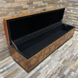 Oriental Accent Fine Decorative Elongated Hinged Lid Box ACCESSORIES 24Wx6Dx6H