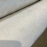 Baker Furniture Damask Skirted Roll-Arm SOFA 83w34d26h