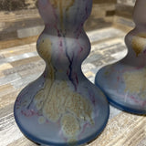 2pc Set Rueven Art Glass Candleholders ACCESSORIES 3.5d7h
