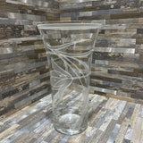 Etched Floral Glass Vase ACCESSORIES 5.5d10h