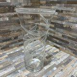 Etched Floral Glass Vase ACCESSORIES 5.5d10h
