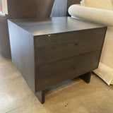 Room & Board Hudson Modern 2-Drawer NIGHTSTAND Charcoal Maple 26w20d22.5h