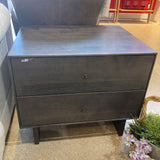 Room & Board Hudson Modern 2-Drawer NIGHTSTAND Charcoal Maple 26w20d22.5h