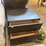 Room & Board Hudson Modern 2-Drawer NIGHTSTAND Charcoal Maple 26w20d22.5h
