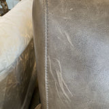 Pottery Barn Irving Square Arm Leather Swivel CHAIR 31w28d32h