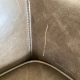 Pottery Barn Irving Square Arm Leather Swivel CHAIR 31w28d32h