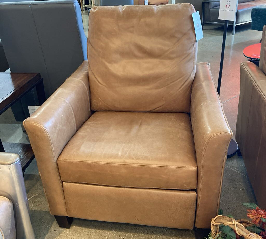 Ballard Designs Layla Leather Pushback RECLINERS 34w34d39h