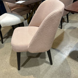 Room & Board Cora Modern Boucle DINING CHAIRS Declan Blush 22w21d34h