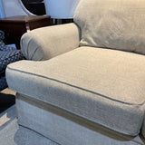 Fabric Skirted Roll-Arm LOVE SEAT 70w40d32h