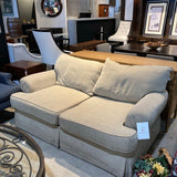 Fabric Skirted Roll-Arm LOVE SEAT 70w40d32h