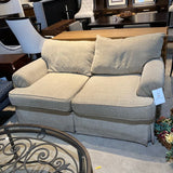 Fabric Skirted Roll-Arm LOVE SEAT 70w40d32h