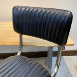 Waylen Leather & Iron BAR/COUNTER STOOL 17w22d43h