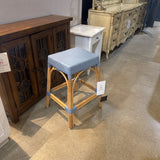 Robias Backless Rattan BAR/COUNTER STOOL Blue 19.5w17d24.5h