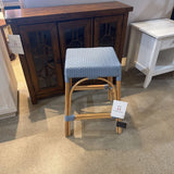 Robias Backless Rattan BAR/COUNTER STOOL Blue 19.5w17d24.5h