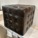 Leon Leather Cube Ottoman OTTOMANS 18w18d18h