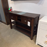 Tiered 2-Drawer Utility Console CONSOLE TABLE 54w18d36h