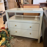 Celine 2-Drawer NIGHTSTAND Sage/Gold 28w17d27h