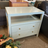 Celine 2-Drawer NIGHTSTAND Sage/Gold 28w17d27h