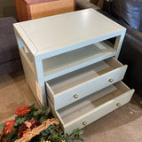 Celine 2-Drawer NIGHTSTAND Sage/Gold 28w17d27h