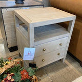 Celine 2-Drawer NIGHTSTAND Light Ash/Gold 21w17d27h