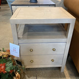 Celine 2-Drawer NIGHTSTAND Light Ash/Gold 21w17d27h